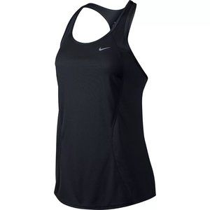 Nike Women's Dri-Fit Racer Running Tank Top in Black